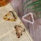 Cobahom 3 Pack Small Hair Claw Clips 2 inch Acetate Hair Jaw Clips 3 Colors Set Fashion Hollow Triangle Hair Clips for Women Girls, 1 Pink and 2 Tortoiseshell