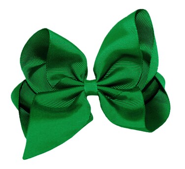 WD2U Girls 6" Classic Style Large Boutique Grosgrain Hair Bow Alligator Clip Emerald Green
