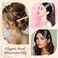 6Pcs Rhinestone Hair Clips, Sparkly Hair Barrettes Pearl Metal Hair Clips Gold Silver Bling Hair clip Bridal Wedding Rhinestone Hair Accessories for Women Girls Prom Party