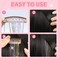 Hair Tinsel Kit Pack of 18 Pcs Hair Tinsel Clip in 19.6Inch Glitter Tinsel Hair Extensions Heat Resistant Clip in Hair Tinsel Sparkle Fairy Hair Accessories for Kids Girls Women (Black)