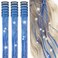 Hair Tinsel Kit Pack of 18 Pcs Hair Tinsel Clip in 19.6Inch Glitter Tinsel Hair Extensions Heat Resistant Clip in Hair Tinsel Sparkle Fairy Hair Accessories for Kids Girls Women (Blue)