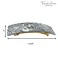 French Amie Rectangular Gray Magma 3 1/4&rdquo; Celluloid Acetate Handmade Automatic Hair Clip Barrette with Sturdy Golden Clasp for Women and Girls, Made in France
