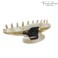 French Amie Contour Ivory Large 4 &frac34;&rdquo; Handmade Cellulose Hair Grip Claw Clip Clamps Indoor Outdoor for Women and Girls for Thick Hairs (Ivory)