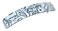 French Amie Long Rectangle Large 4&rdquo; Gray Magma Handmade Celluloid Automatic Hair Clip Barrette (Gray Magma)