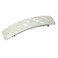 French Amie Long Rectangle Large 4&rdquo; Frost White Handmade Celluloid Automatic Hair Clip Barrette (Frost White)