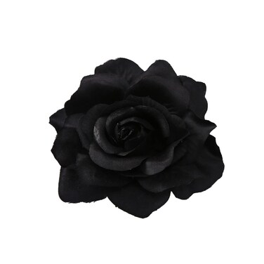 Sisadodo Hair Clip for Women - Black Flower Rose Hair Clip, Floral Hair Accessories, Flower Brooch Pin, Hair Barrettes for Women Girls, Gifts for Birthday, Christmas