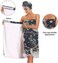 Women's Spa Towel Wrap Set of 3, Cute Sloths Bathrobe Shower Bath Body Wrap with Adjustable Closure