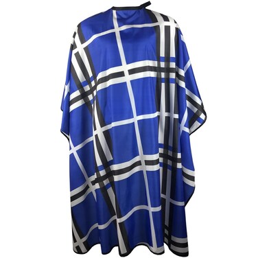 Haircut Barber Cape for Men, Professional Salon Cape with Snap Closures, Hairdresser Cape for Adults, Large Waterproof Cape for Hair Cutting, Styling - 63&rdquo;&times; 56&rdquo;(Blue)