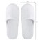 Frcctre 20 Pairs White Disposable Slippers, Closed Toe Soft Coral Fleece SPA Slippers for Women and Men, Comfortable Non-Slip Disposable Slippers for Travel Guests Hotel Home Salon