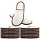 Frcctre 15 Pairs Disposable Slippers, Non-Slip Closed Toe Comfortable Fleece Cloth Disposable Spa Slippers for Women and Men Hotel Party Guest Travel Home Salon Use, Beige with Brown Edge
