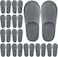 Elcoho 12 Pairs Closed Toe Spa Slippers Reusable Slippers Coral Fleece Washable Disposable Home Slippers for Women Men Guests Hotels House Slippers Housewarming Indoors Bathroom Party Traveling