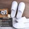 Aneco 6 Pairs Spa Slippers Disposable Closed Toe Slippers White Fluffy Guests Slippers for Home, Hotel Use