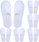 Aneco 6 Pairs Spa Slippers Disposable Closed Toe Slippers White Fluffy Guests Slippers for Home, Hotel Use