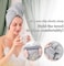 myHomeBody Hair Drying Towel, Hair Wrap Towel, Quick Dry Towel, Hair Towel Wrap for Women Long Hair, Hair Towels for Women, Hair Turbans for Wet Hair with Strap, Gray