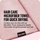 Boldify Quick Dry Microfiber Towel Wrap for Women - for Thin and Curly Hair - Anti Frizz Plopping Towel, Fast Drying Turban - Pink