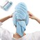 YFONG X-Large Microfiber Hair Towel Wrap for Women, Soft Hair Drying Towel with Elastic Band, Fast Drying Hair Turbans for Wet Curly Long Hair, Microfiber Towel for Hair Anti Frizz 30" X 40" (Blue)