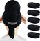 HOMEXCEL 5 Pack Large Microfiber Hair Towel Wrap for Women, Black- 40 x 20 inches Super Soft, Fast Drying Turbans for Long, Thick, Curly Hair - Anti Frizz Wrap with Elastic Strap