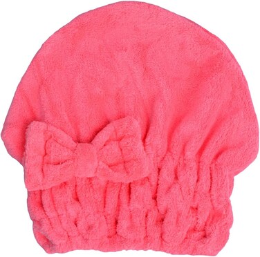 Microfiber Hair Towel Cap for Women Wet Short or Long Curly Hair Super Absorbent Quick Dry Turbans Anti Frizz Great Gift for Women and Girls (Rose red, 1)