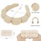 WHAVEL 6PCS Terry Cloth Spa Set - Puffy Sponge Headband &amp; Wrist Towels for Face Washing, Women &amp; Girls