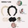 WHAVEL 6PCS Terry Cloth Spa Set - Puffy Sponge Headband &amp; Wrist Towels for Face Washing, Women &amp; Girls