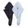 2 Pack Hair Drying Towels, Hair Towel Wrap,Absorbent Microfiber Hair Towel Turban with Button Design to Dry Hair More Quicker(Dark Gray&amp; Blue)