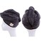 2 Pack Hair Drying Towels, Hair Towel Wrap,Absorbent Microfiber Hair Towel Turban with Button Design to Dry Hair More Quicker(Dark Gray&amp; Blue)