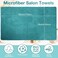 Newwiee 72 Pack Microfiber Bleach Proof Towels Bulk for Salon 18 x 30 Inch Dry Lint Free Hair Drying Hand Towels for Hair, Gym, Bath, Spa, Shaving, Barber(Green)