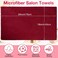 Newwiee 72 Pack Microfiber Bleach Proof Towels Bulk for Salon 18 x 30 Inch Dry Lint Free Hair Drying Hand Towels for Hair, Gym, Bath, Spa, Shaving, Barber(Red)