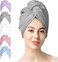 YoulerTex Microfiber Hair Towels Wrap Women: 5 Packs Hair Turban Towel Set Curly Hair Products for Hair Care - Hair Drying Towel for Hair Dryer Shower Cap &amp; Hair Accessories for Woman (5 Packs)