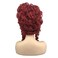 TS Queen Curly Vintage Wig for Women Cosplay Role Play Middle Part 8 inch Medium Length Red Synthetic Hair