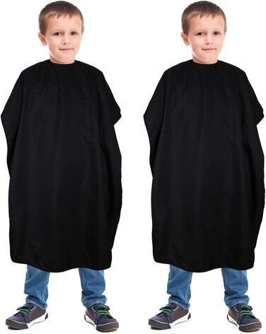 2 Pieces Kids Haircut Barber Cover Hair Salon Cape Waterproof Hair Cutting Cape 47.3 x 31.5 Inch (Classic Pattern)