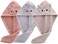 BATTILO PTY Cute Cat Microfiber Hair Towel Wrap for Kids,3 Packs Hair Drying Towels Rapid Dry Hair Turban Funny Twist Hair Towel for Women Girls Kids Curly Long Hair(Cat)