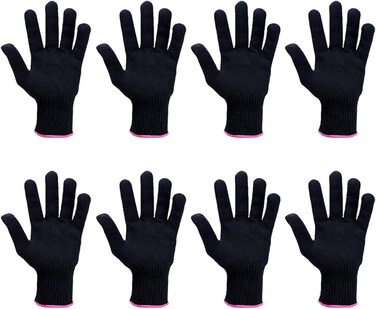 8 Pcs Professional Heat Resistant Gloves Flat Curling Iron Glove Curling Wand Heat Protect Gloves Heat Proof Glove Mitts for Hair Styling Heat Blocking