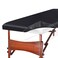 Massage Table Cover, Silky Massage Table Sheets(36" W x 77" L x 7" D), Reusable Spa Bed Sheets Salon Table Protective Cover, Satin &amp; Wrinkle-Resistant, Machine Washable, Black