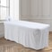 Massage Table Skirt,Massage Face Rest Cover,and Massage Table Under Storage 3pcs Set,SPA Bed Cover,Bed Valance,Soft and Stretchable Fabric Fit Different Size (White)