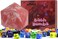Huge D20 Bath Bombs with Full Surprise Set of Polyhedral Dice Inside, D&amp;D Inspired Dragon Blood Bath Bomb 11oz with Gift Box - Perfect for Dungeon Master, Player and Tabletop RPG Nerd