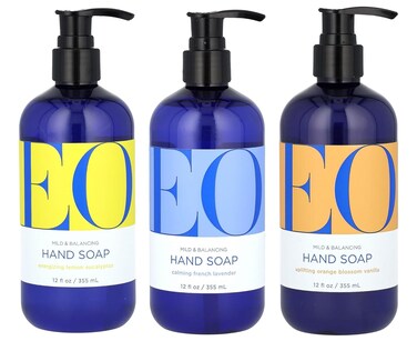 EO Handwashing Revolution Epic Trio: Calming Lavender, Zesty Lemon &amp; Eucalyptus, &amp; Sunshine-y Orange Blossom Vanilla (12 fl oz each)