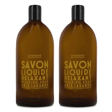 Compagnie de Provence Savon de Marseille Extra Pure Liquid Soap - Anise Lavender - Bulk 67.6 Fl Oz Plastic Bottle Refill