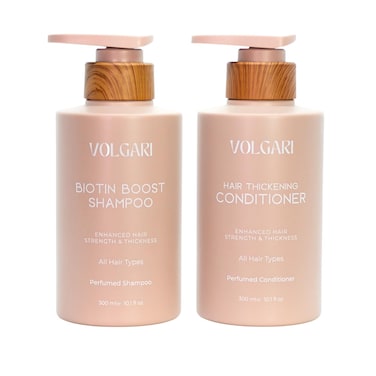Biotin Shampoo and Conditioner Set, 20.28 Fl Oz - Scented Volumizing Shampoo and Conditioner, Thickening Formula to Strengthen &amp; Nourish Hair, Ideal for Fuller-Looking Hair