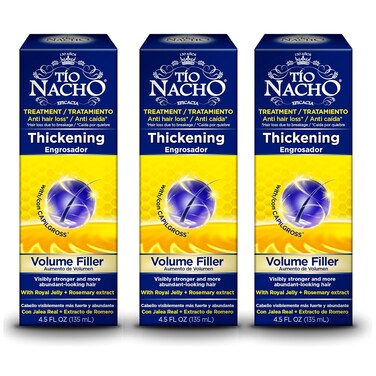 Tio Nacho Thickening Volume Filler Treatment with Royal Jelly, Anti-Hair Loss, Strengthens &amp; Increases Hair Diameter, Natural Extracts for Abundant-Looking Hair 4.5 Oz (Pack of 3)