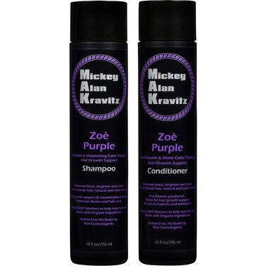 Zoe Purple Color toning, vitamin hair growth shampoo with Biotin and natural DHT blockers to help stop hair loss and faster hair growth. For all blonde hair, Non Comedogenic (bundle)