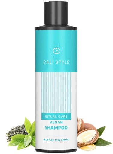 Cali Style Ritual Care Vegan Shampoo   5-in-1 Benefits - Nourishing, Moisturizing, Hydrating, Cleansing, and Volumizing   With Green Tea, Argan Oil &amp; Keratin   Sulfate &amp; Paraben-Free (16.9 Fl. Oz)