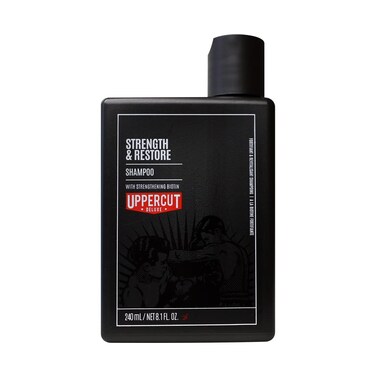 UPPERCUT DELUXE Strength and Restore Shampoo For All Hair Types &amp; Infused with Biotin &amp; Caffeine, 8.1 fl. oz. / 240 ml