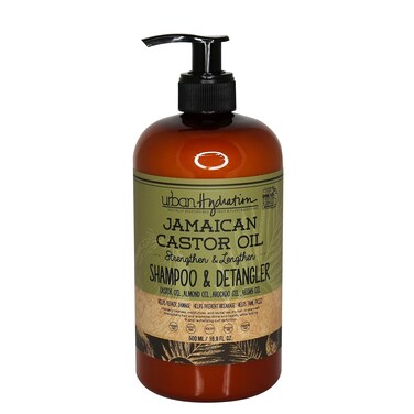 Urban Hydration Jamaican Castor Oil Shampoo and Detangler   Sulfate, Paraben and Dye Free, Cleanses, Hydrates and Repairs Damage for Soft, Strong and Shiny Hair, All Hair Types, 16.9 Fl Ounces