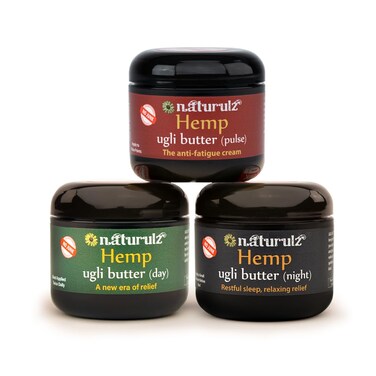 Naturulz Bundle and Save!!! - 3 Items Ugli Butter Day Hemp, Ugli Butter Night Hemp, Ugli Butter Pulse Hemp. Powerful Plant-Based Formulas made with Oregon Grown Hemp Extract