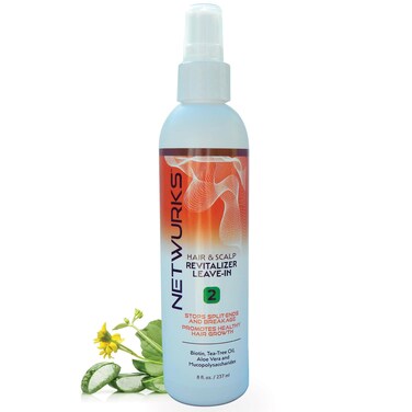 Regrowth Hair &amp; Scalp Revitalizer Leave-In Spray, Biotin &amp; Tea-Tree Oil, Restores Hair Loss, Promotes Hair Growth, Heat Protectant, 8 oz
