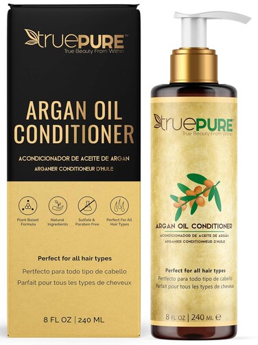 Argan Oil Conditioner (8 oz.) Deep Conditioner, Hair Treatment for Dry, Damaged Follicles, Split Ends   Sulfate, Paraben, Fragrance Free   For Men &amp; Women   Made in USA