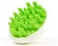 Zyllion Hair Shampoo Brush and Scalp Massager Care for Dandruff Removal, Scrubber, Hair Growth and Exfoliator with Flat and Pointed Soft Silicone Bristles for Women and Men - Green (ZMA-12-GR)