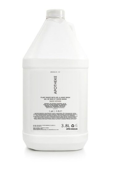 Fuzzion Apotheke White Vetiver Plant Based Body Wash Shower Gel - 1 Gallon