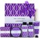 Spa Luxetique Lavender Spa Set, Bath Set for Women Gift, Relaxing Home Spa Kits Includes Body Lotion, Shower Gel, Bubble Bath, Hand Cream, Birthday Gifts for Women,Mothers Day Gifts
